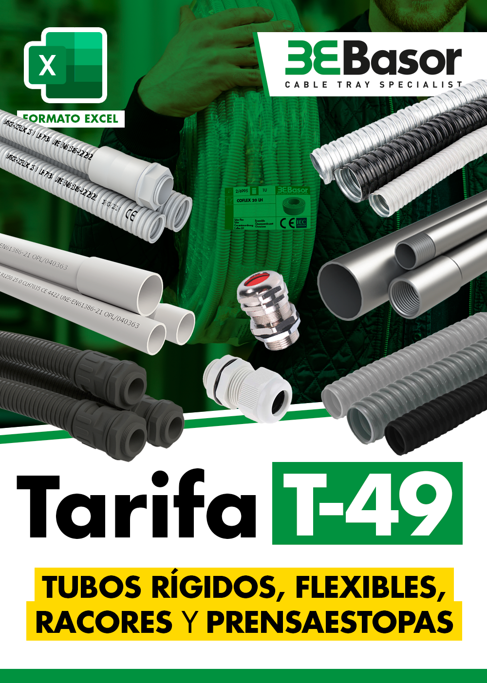 Imagen Tarifa T-49 - Tubos rígidos, flexibles, racores y prensaestopas - EXCEL